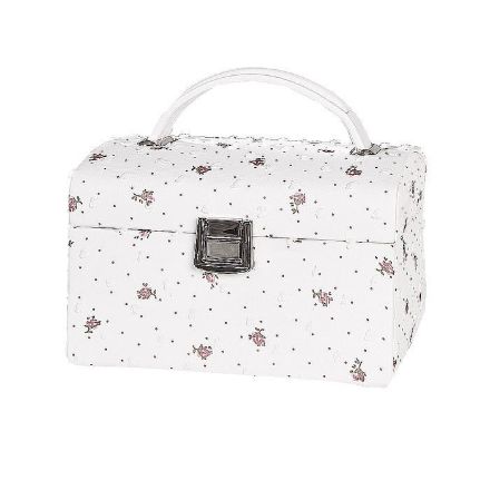 Smykkeskrin til barn, hvit/rosa med blomster - 3463614 Smykkeskrin til barn, hvit/rosa med blomster - 3463614