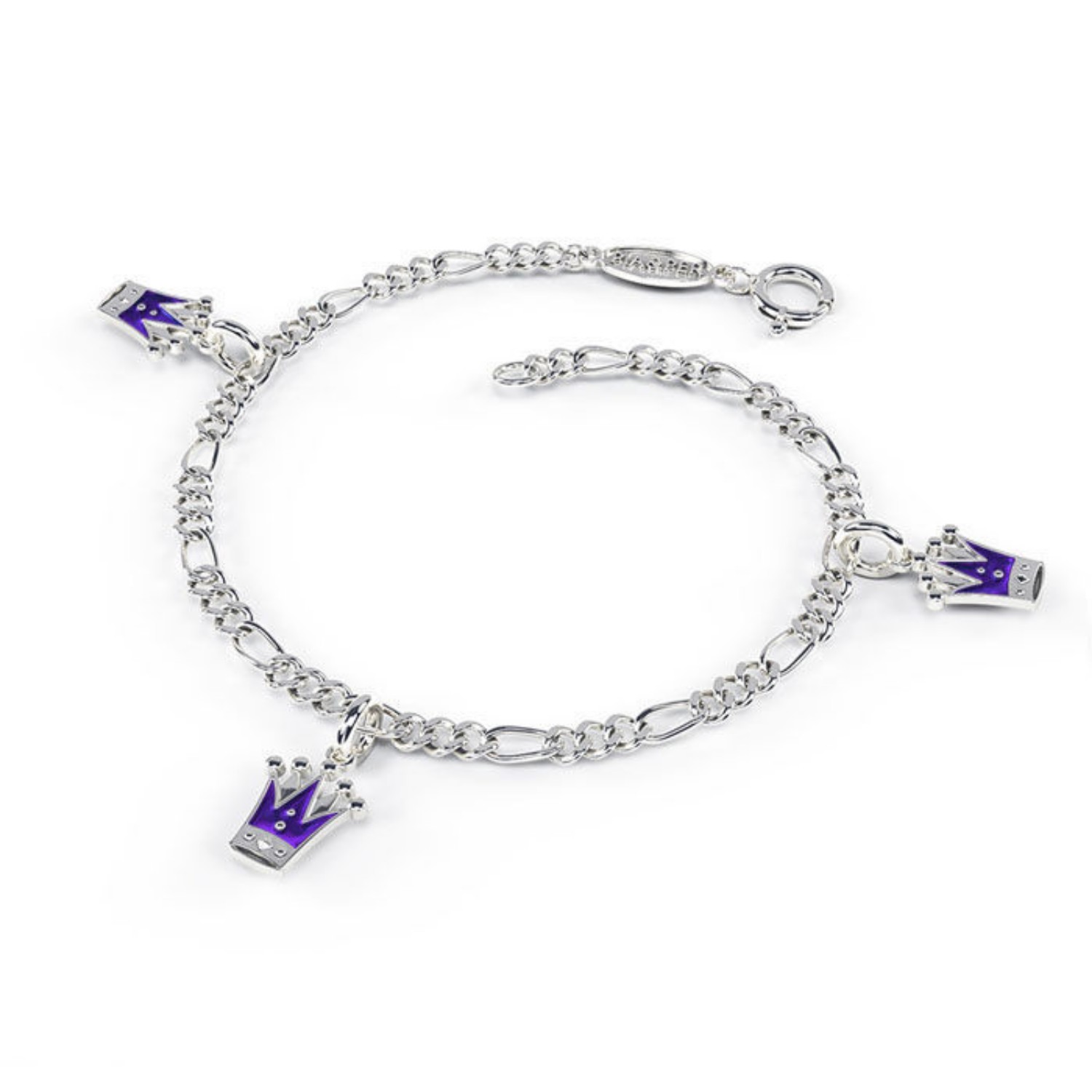 Charms-armbånd i sølv - Lilla prinsesskroner - 42518