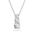 Swarovski smykke Attract Trilogy Round Pendant, White, Rhodium plated - 5414970