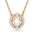 Swarovski Sparkling Dance Round Necklace, White, Rose-gold tone plated - 5272364
