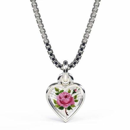 Halskjede i sølv - Rosemotiv - 220710 Halskjede i sølv - Rosemotiv - 220710