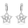 Swarovski øredobber Stella hoop Star, hvitt - 5617767