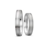 Gifteringer i platina 950, 4 mm. BASIC LIGHT - 44805657