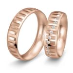 Gifteringer i lyse rosé gull 18 kt, 6 mm. LUXURY - 4809901