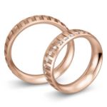 Gifteringer i lyse rosé gull 18 kt, 6 mm. LUXURY - 4809901