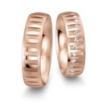 Gifteringer i lyse rosé gull 18 kt, 6 mm. LUXURY - 4809901