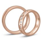 Gifteringer i lyse rosé gull 18 kt, 5 mm. LUXURY - 4809905