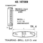 Skisse av hvitt og rødt gull 14 kt, 5 mm. Smart line - 4807069	