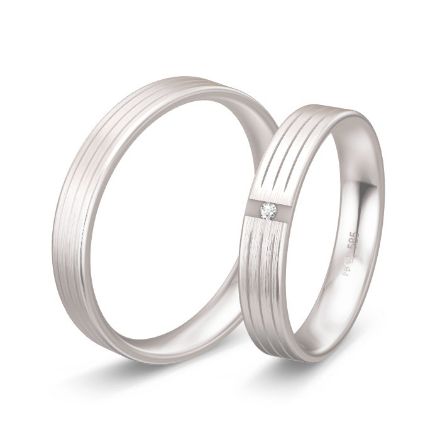 Gifteringer i hvitt gull 14 kt, 4 mm. BASIC LIGHT - 48042170 Gifteringer i hvitt gull 14 kt, 4 mm. BASIC LIGHT - 48042170