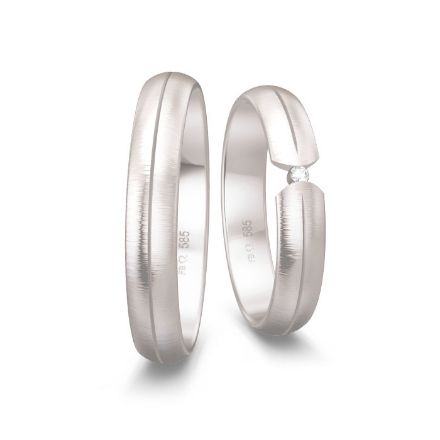 Gifteringer i hvitt gull 14 kt, 4 mm. BASIC LIGHT - 48042150 Gifteringer i hvitt gull 14 kt, 4 mm. BASIC LIGHT - 48042150