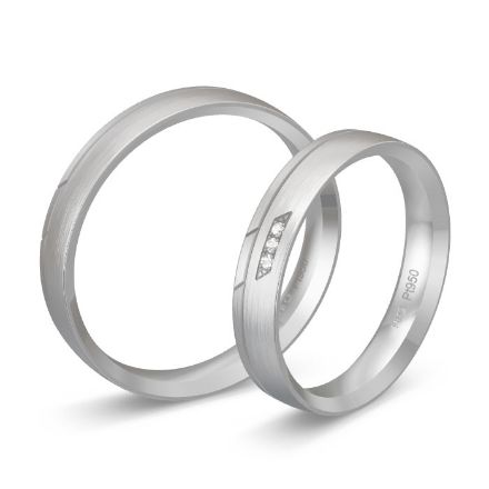 Gifteringer fra Breuning i platina 950, 4 mm. BASIC LIGHT - 44804237 Gifteringer fra Breuning i platina 950, 4 mm. BASIC LIGHT - 44804237