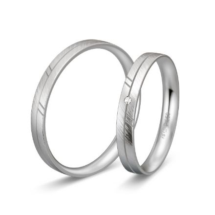 Gifteringer fra Breuning i platina 950, 3 mm. BASIC LIGHT  - 44804211 Gifteringer fra Breuning i platina 950, 3 mm. BASIC LIGHT  - 44804211