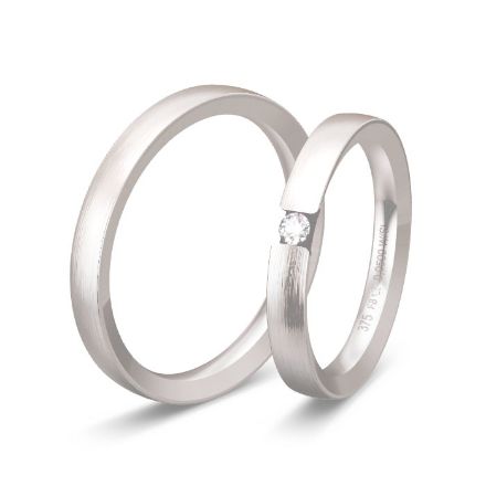 Gifteringer i hvitt gull 9 kt, 3 mm. BASIC LIGHT - 14805737 Gifteringer i hvitt gull 9 kt, 3 mm. BASIC LIGHT - 14805737