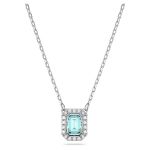 Swarovski smykke Millenia necklace Octagon cut, Blue, Rhodium plated - 5640289