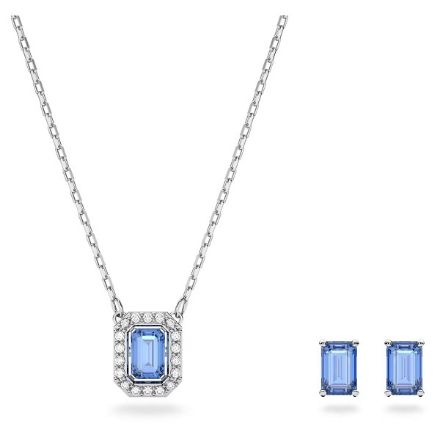 Swarovski smykkesett Millenia set Octagon cut, Blue, Rhodium plated - 5641171 Swarovski smykkesett Millenia set Octagon cut, Blue, Rhodium plated - 5641171