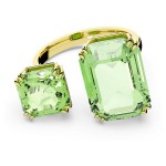 Swarovski Millenia cocktail ring Octagon cut, Green, Gold-tone plated - 5614923