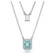 Swarovski smykke Millenia layered necklace Octagon cut, Blue, Rhodium plated - 5640557