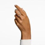 Swarovski Constella ring Set (2), Round cut, White, Gold-tone plated - 5640964