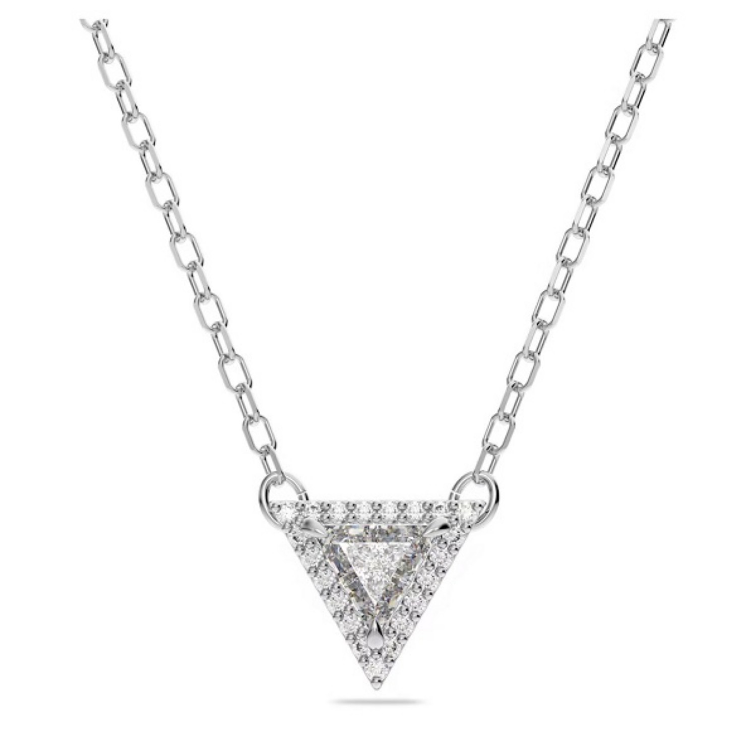 Swarovski smykke Ortyx necklace Triangle cut, White, Rhodium plated - 5642983