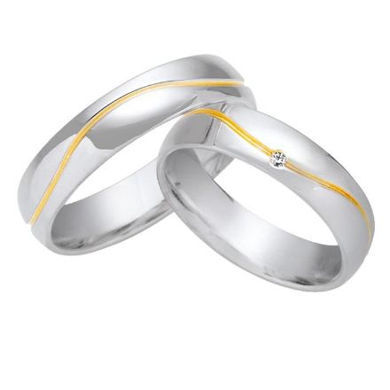 Gifteringer i sølv, 5 mm. GETTMANN-832250	 Gifteringer i sølv, 5 mm. GETTMANN-832250