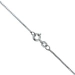 Veneziansk sølv rhodinert kjede 34 cm / 0,9 mm -121050534