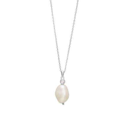 Sølvsmykke BAROQUE52 perle + cz 18mm - 849501 Sølvsmykke BAROQUE52 perle + cz 18mm - 849501