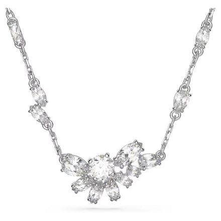 Swarovski collier Gema pendant Mixed cuts, Flower, White, Rhodium plated - 5644683 Swarovski collier Gema pendant Mixed cuts, Flower, White, Rhodium plated - 5644683