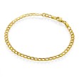 Panser armbånd i gult gull 14kt, 16,5 cm / 18 cm - 5261