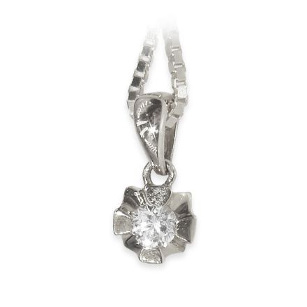 Diamantsmykke Evita i gull med 0,10 ct W-Si-50310 Diamantsmykke Evita i gull med 0,10 ct W-Si-50310