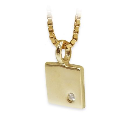 Diamantsmykker i gult gull med 0,015 ct W-Si - BUR4000 Diamantsmykker i gult gull med 0,015 ct W-Si - BUR4000