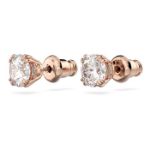 Swarovski øredobber Constella stud Round cut, rose - 5638801