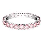 Swarovski  Matrix ring Round cut, Pink, Rhodium plated - 5658856