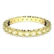Swarovski  Matrix ring Round cut, Yellow, Gold-tone plated - 5658663