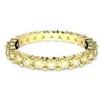 Swarovski  Matrix ring Round cut, Yellow, Gold-tone plated - 5658663