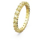 Swarovski  Matrix ring Round cut, Yellow, Gold-tone plated - 5658663