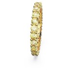 Swarovski  Matrix ring Round cut, Yellow, Gold-tone plated - 5658663