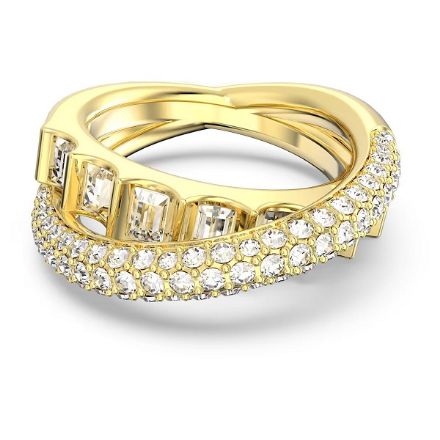 Swarovski Rota cocktail ring Mixed cuts, White, Gold-tone plated - 5661056 Swarovski Rota cocktail ring Mixed cuts, White, Gold-tone plated - 5661056