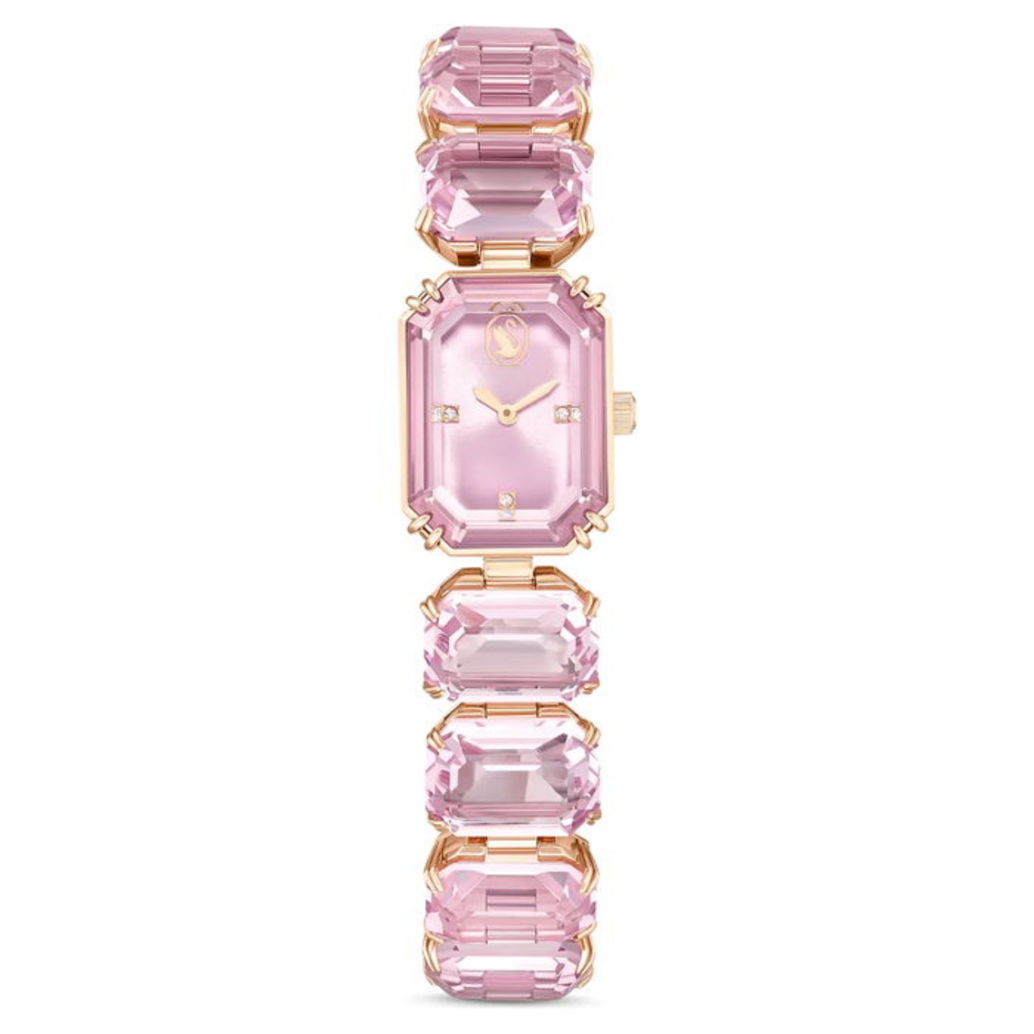 Swarovski klokke Octagon cut bracelet, pink, rose - 5630837