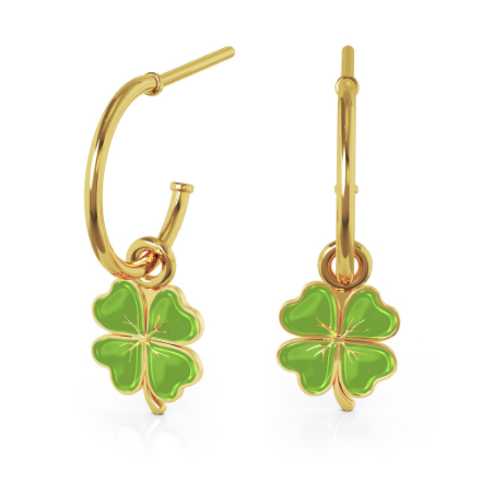 Liv - Kreoler med Grønn firkløver - 700714 Liv - Kreoler med Grønn firkløver - 700714