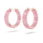 Swarovski øredobber Matrix hoop Baguette cut, pink, gult - 5657726