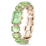 Swarovski klokke Octagon cut bracelet, green, gult - 5630834