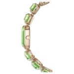 Swarovski klokke Octagon cut bracelet, green, gult - 5630834