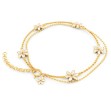 Armbånd i forgylt sølv med hvitveis. LIV - 750403