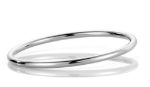 Armbånd gull. Classic armring rund profil, hvitt gull 14 kt, 4 mm - 02HV4057