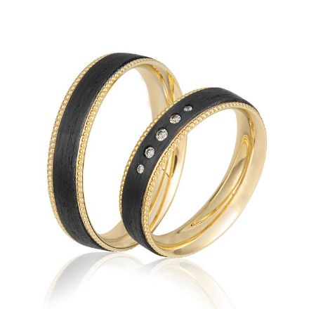 Gifteringer med carbon, diam. 0.046 ct, 5 mm. Carbon - 4806517 Gifteringer med carbon, diam. 0.046 ct, 5 mm. Carbon - 4806517