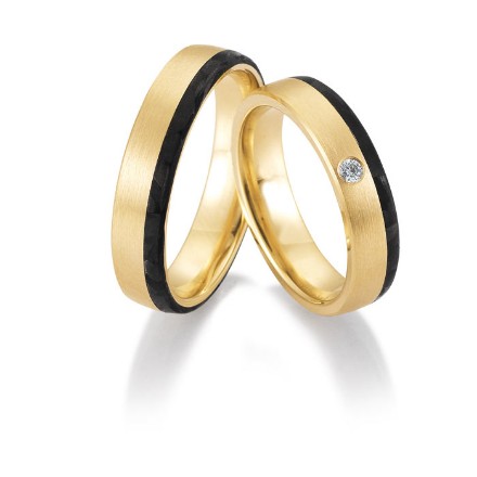 Gifteringer i gult gull 14 kt, 5 mm. CARBON - 4806505 Gifteringer i gult gull 14 kt, 5 mm. CARBON - 4806505