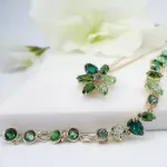 Swarovski armband Gema Mixed cuts, Green, gult - 5652822