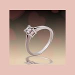 Diamantring i hvitt gull med princess cut 0,30 ct W-Si - 227637