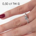 Enstens diamantring Naima med 0,50 ct i 14kt gull. TW-Si. -18009050