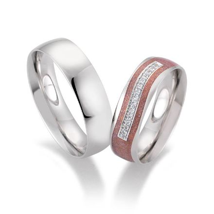 Gifteringer i hvitt gull 14 kt, 6 mm. JANOU - 4806555 Gifteringer i hvitt gull 14 kt, 6 mm. JANOU - 4806555